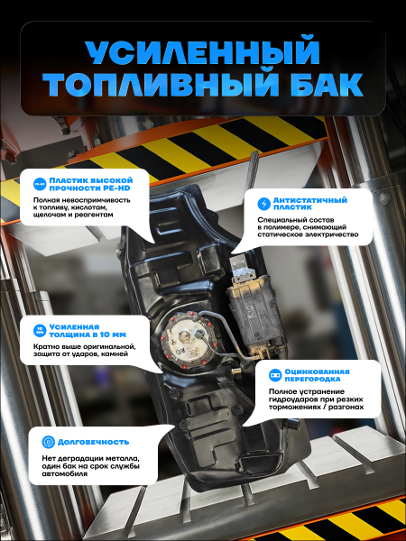 Топливный бак Kia Rio 3 пластик 2011-2017 г.в. (bolt-on)